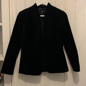 Black J Crew Velvet Going Out Blazer